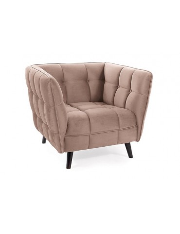 Kreslo CASTELLO 1 VELVET DARK BEIGE