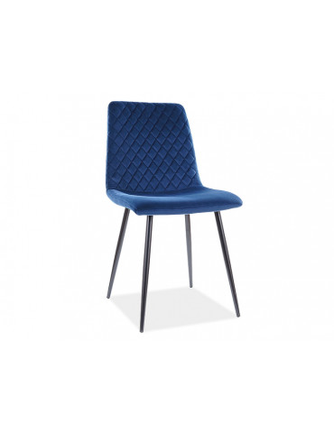 Jedálenská stolička IRYS VELVET DARK BLUE