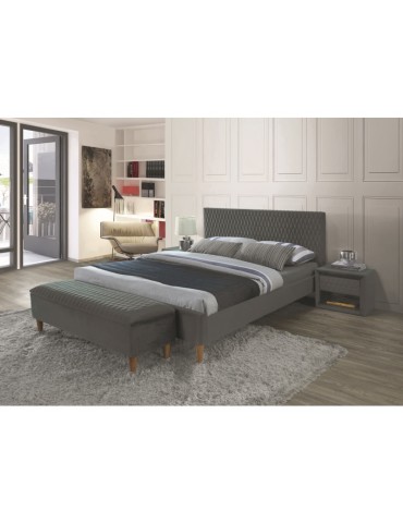 Posteľ AZURRO VELVET 160 GREY