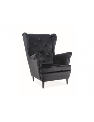 Fotel LADY VELVET BLACK