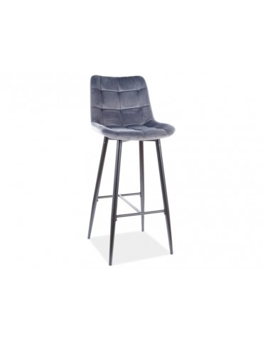 Barová stolička CHIC H-1 VELVET GREY